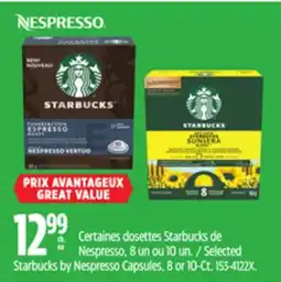 Canadian Tire Nespresso Selected Starbucks by Nespresso Capsules, 8 or 10-Ct offer