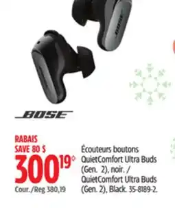 Canadian Tire Bose QuietComfort Ultra Buds (Gen. 2), Black offer