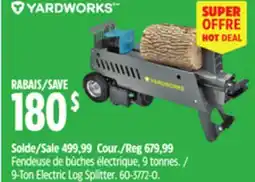 Canadian Tire 9-Ton Electric Log Splitter offer