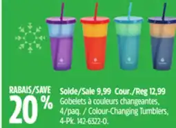 Canadian Tire Colour-Changing Tumblers, 4-Pk offer