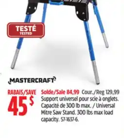 Canadian Tire Universal Mitre Saw Stand. 300 lbs max load capacity offer