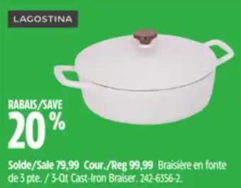 Canadian Tire 3-Qt Cast-Iron Braiser offer