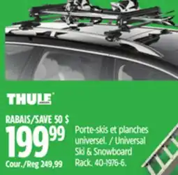 Canadian Tire THULE Universal Ski & Snowboard Rack offer