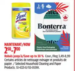 Canadian Tire Selected Household Cleaning and Paper Products offer