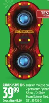 Canadian Tire 2-Rider Foam Spinner Sled offer
