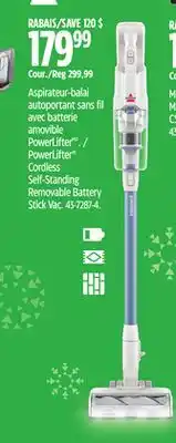 Canadian Tire PowerLifter Cordless Self-Standing Removable Battery Stick Vac offer
