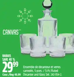 Canadian Tire 5-Pc Fluted Decanter and Glass Set offer