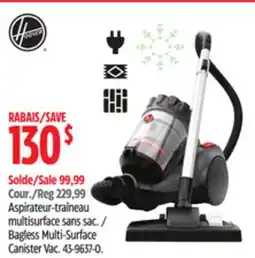 Canadian Tire Hoover Bagless Multi-Surface Canister Vac offer