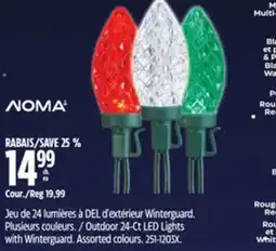 Canadian Tire Noma Outdoor C9 LED with Winterguard, Traditional Multicoloured, 5.1-m, 25-pc offer