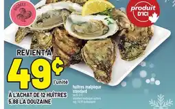 Metro HUÎTRES MALPÈQUE STANDARD | STANDARD MALPEQUE OYSTERS offer