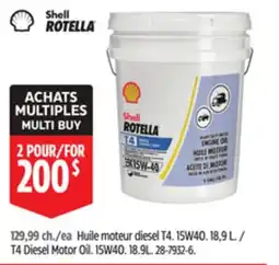 Canadian Tire Shell Rotella T4 Diesel Motor Oil offer