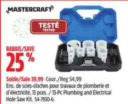 Canadian Tire Mastercraft 13-Pc Plumbing and Electrical Hole Saw Kit offer