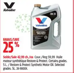Canadian Tire Restore & Protect Synthetic Motor Oil offer