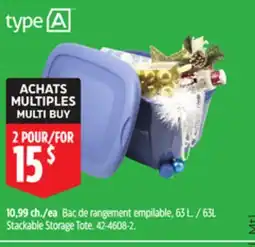 Canadian Tire 63L Stackable Storage Tote offer