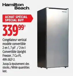 Canadian Tire Hamilton Beach 2-in-1 Convertible Upright Freezer, 7 Cu-Ft offer