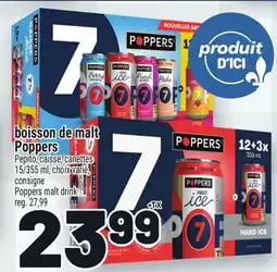 Metro BOISSON DE MALT POPPERS | PEPITO, CAISSE, CANETTES offer