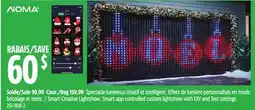 Canadian Tire NOMA Smart Creative Lightshow. Smart app controlled custom lightshow with DIY and Text settings offer
