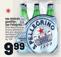 Metro EAU MINÉRALE GAZÉIFIÉE SAN PELLEGRINO | SAN PELLEGRINO CARBONATED MINERAL WATER offer