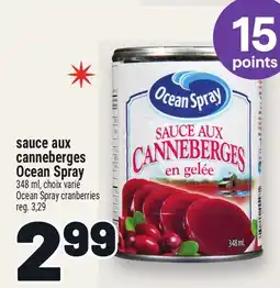 Metro SAUCE AUX CANNEBERGES OCEAN SPRAY | OCEAN SPRAY CRANBERRIES offer