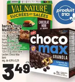 Metro BARRES CHOCO MAX LECLERC | LECLERC CHOCO MAX BARS offer