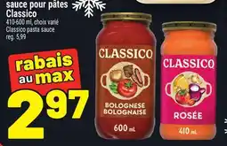 Metro SAUCE POUR PÂTES CLASSICO | CLASSICO PASTA SAUCE offer