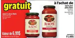 Metro SAUCE POUR PÂTES RAO'S | RAO'S PASTA SAUCE offer