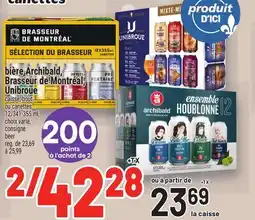 Metro BIÈRE ARCHIBALD, BRASSEUR DE MONTRÉAL, UNIBROUE | BEER offer
