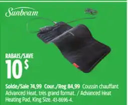 Canadian Tire Sunbeam Advanced Heat Heating Pad, King Size offer