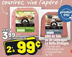 Metro pâté de foie ou de campagne La Belle Bretagne offer