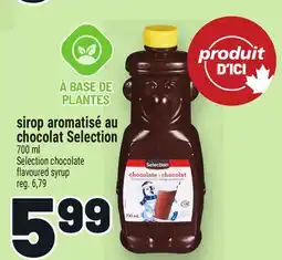 Metro SIROP AROMATISÉ AU CHOCOLAT SELECTION | SELECTION CHOCOLATE FLAVOURED SYRUP offer