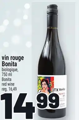 Metro VIN ROUGE BONITA | BONITA RED WINE offer