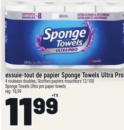 Metro ESSUIE-TOUT DE PAPIER SPONGE TOWELS ULTRA PRO | SPONGE TOWELS ULTRA PRO PAPER TOWELS offer