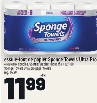 Metro ESSUIE-TOUT DE PAPIER SPONGE TOWELS ULTRA PRO | SPONGE TOWELS ULTRA PRO PAPER TOWELS offer