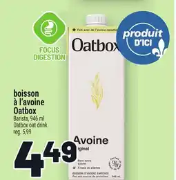 Metro BOISSON À L'AVOINE OATBOX | OATBOX OAT DRINK offer