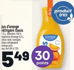 Metro JUS D'ORANGE RÉFRIGÉRÉ OASIS | OASIS REFRIGERATED ORANGE JUICE offer