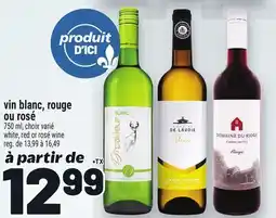 Metro VIN BLANC, ROUGE OU ROSÉ | WHITE, RED OR ROSÉ WINE offer