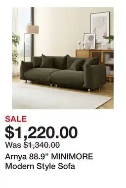 Wayfair Arnya 88.9 MINIMORE Modern Style Sofa offer