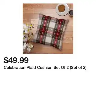 Wayfair Celebration Plaid Cushion Set Of 2 (Set of 2) offer