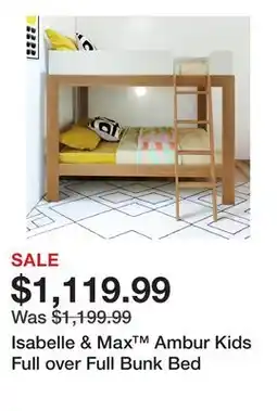Wayfair Isabelle & Max Ambur Kids Full over Full Bunk Bed offer