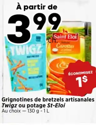 Val-Mont Grignotines de bretzels artisanales Twizg ou potage St-Eloi offer