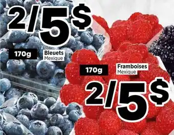 Val-Mont Bleuets Montagne 170g Framboises Mexique 170g offer