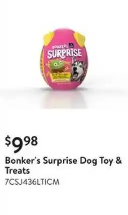 Walmart Bonker's Surprise Dog Toy & Treats offer