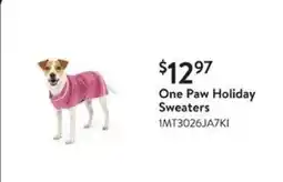 Walmart One Paw Holiday Sweaters offer