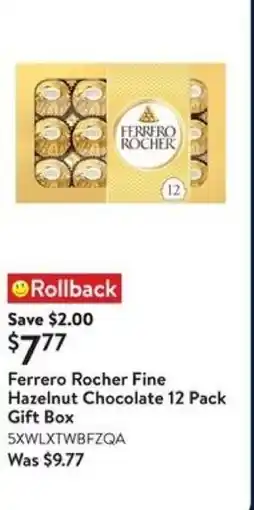 Walmart Ferrero rocher fine hazelnut chocolate gift box offer