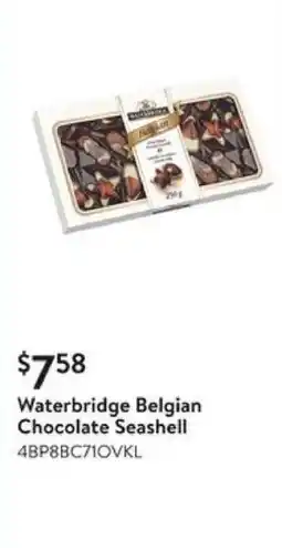 Walmart Waterbridge Belgian Chocolate Waterbridge Belgian Chocolate Seashell 4BP8BC71OVKL offer