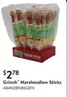 Walmart Grinch Marshmallow Sticks offer
