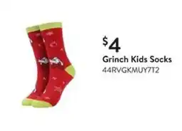 Walmart Grinch Kids Socks offer