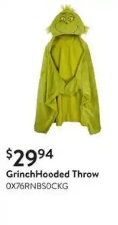 Walmart GrinchHooded Throw offer