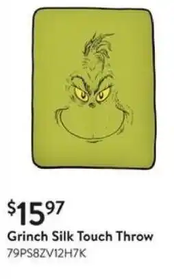 Walmart Grinch Silk Touch Throw offer