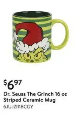 Walmart Dr. Seuss The Grinch Striped Ceramic Mug offer
